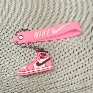 Nike Pink Sneaker Keychain with Strap